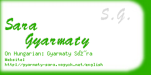 sara gyarmaty business card